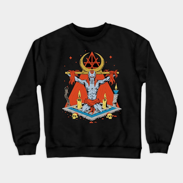 Metallic Mysteries: Stannic Occultism Crewneck Sweatshirt by Lucifer